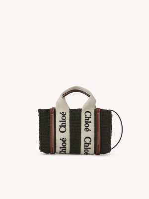 Chloe Mini Woody Crossbody Bags Elephant Grey | CHE-SR13465