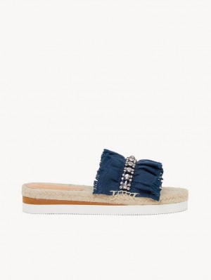 Chloe Mollie Espadrille Flats PETROL | CHE-SR14807