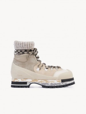 Chloe Nikie Hiking Boots MULTICOLOR BEIGE 1 | CHE-SR14202