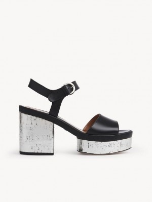 Chloe Odina High-heel Sandals Black | CHE-SR14180