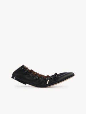 Chloe Oracia Ballet Flat Black | CHE-SR14261