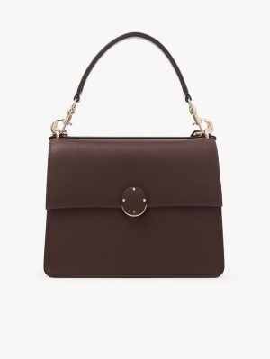 Chloe Penelope Medium Top Handle Shoulder Bags Chocolate | CHE-SR13443