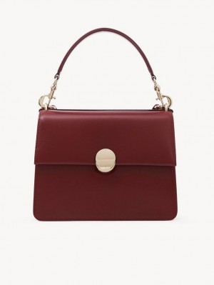 Chloe Penelope Medium Top Handle Shoulder Bags DEEP RED | CHE-SR13447