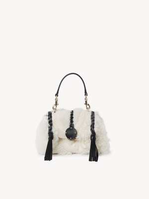 Chloe Penelope Soft Shoulder Mini Bags Snow White | CHE-SR13707