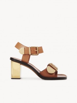 Chloe Rebecca High-heel Sandals Luminous Ochre | CHE-SR14140