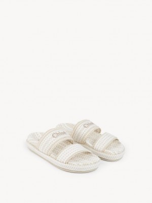 Chloe Rori Flat Mule Eggshell | CHE-SR14136