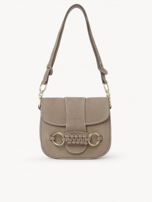 Chloe Saddie Satchel Shoulder Bags Motty Grey | CHE-SR14666