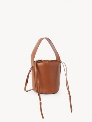 Chloe Sense Bucket Crossbody Bags Caramel | CHE-SR13531