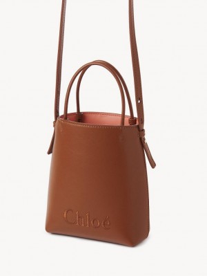 Chloe Sense Micro Shoulder Bags Caramel | CHE-SR13406