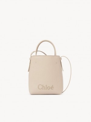 Chloe Sense Micro Shoulder Bags Cement Pink | CHE-SR13409