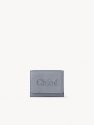 Chloe Sense Mini Tri-fold Compact Wallets STORM BLUE | CHE-SR14275