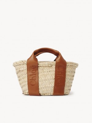 Chloe Sense Small Basket Shoulder Bags Caramel | CHE-SR13403