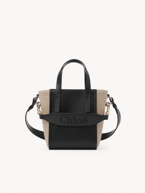 Chloe Sense Small Tote Bags Black | CHE-SR13286