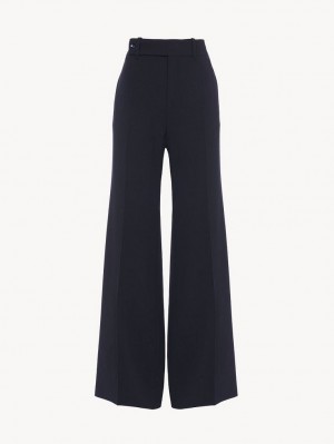 Chloe Signature Straight Pants Abyss Blue | CHE-SR14025