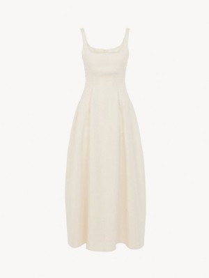 Chloe Sleeveless Midi Dresses COCONUT MILK | CHE-SR13843