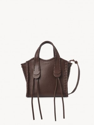 Chloe Small Mony Tote Bags Chocolate | CHE-SR13379