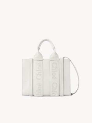 Chloe Small Woody Crossbody Bags White | CHE-SR13541