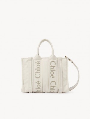 Chloe Small Woody Tote Bags DUSTY IVORY | CHE-SR13363