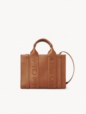 Chloe Small Woody Tote Mini Bags Caramel | CHE-SR13688