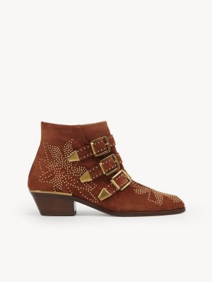 Chloe Susanna Short Boots Ochre Delight | CHE-SR14200