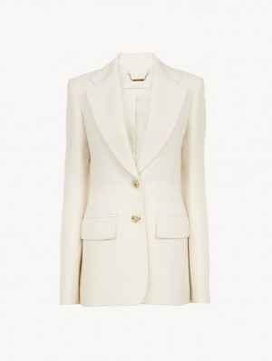 Chloe Two-button Tailored Jackets COCONUT MILK | CHE-SR13775