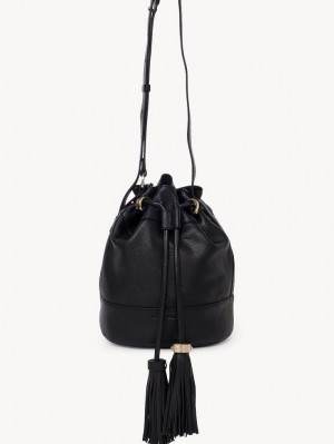 Chloe Vicki Bucket Shoulder Bags Black | CHE-SR14637