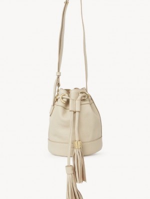 Chloe Vicki Small Bucket Shoulder Bags Cement Beige | CHE-SR14643