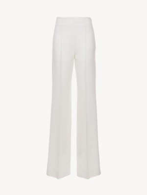 Chloe Wide-leg Pants Eden White | CHE-SR13988