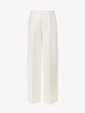 Chloe Wide-leg Pants Iconic Milk | CHE-SR13987