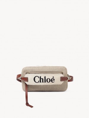 Chloe Woody Belt Crossbody Bags Sepia Brown | CHE-SR13607