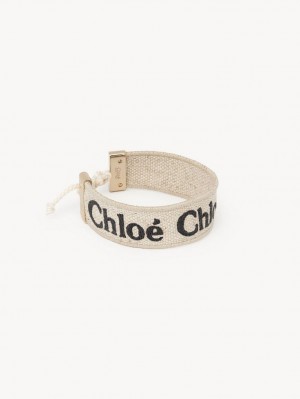 Chloe Woody Bracelets BEIGE - BLACK 1 | CHE-SR14440