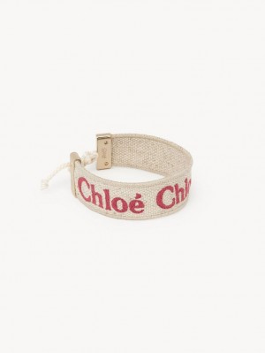 Chloe Woody Bracelets BEIGE - PINK 1 | CHE-SR14445