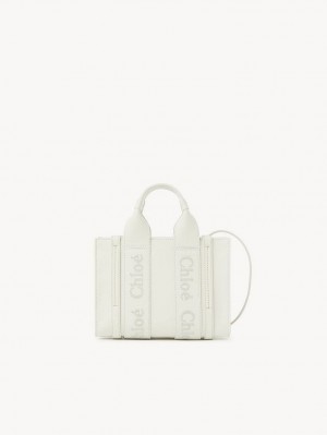 Chloe Woody Tote 1 Mini Bags White | CHE-SR13681