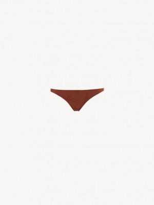 Chloe X Eres Peru Bikini Bottom Beachwear Red Ochre | CHE-SR14129