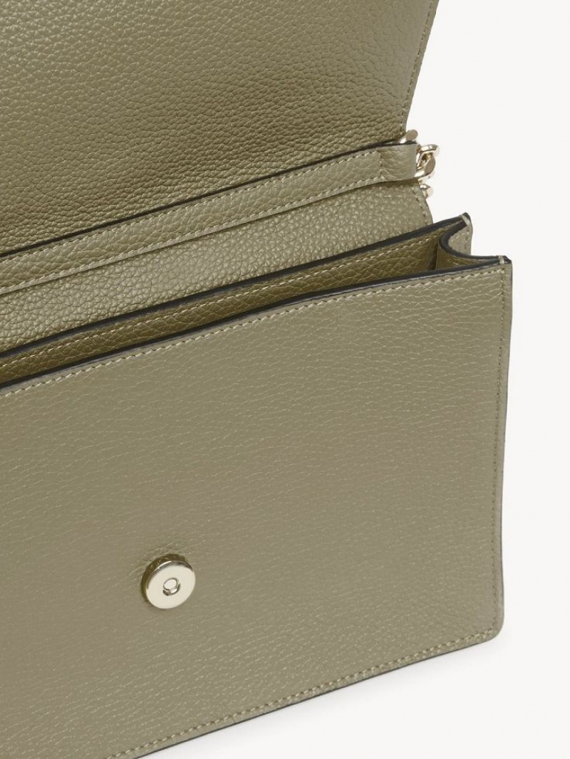 Chloe Alphabet Clutch Crossbody Bags SLATE GREEN | CHE-SR13481