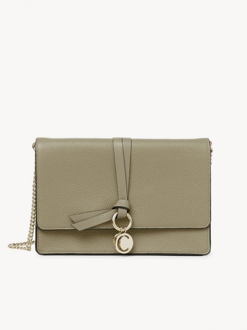 Chloe Alphabet Clutch Crossbody Bags SLATE GREEN | CHE-SR13481