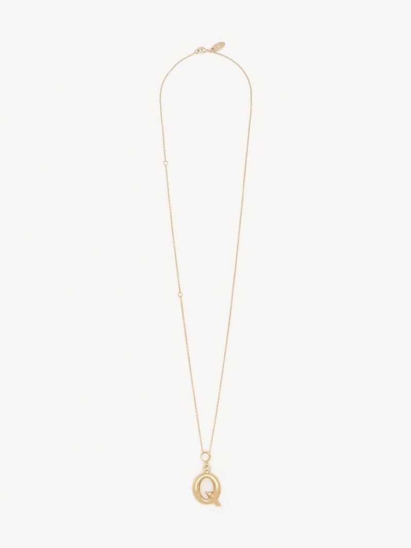 Chloe Alphabet With Pendant Necklaces GOLD COLOR | CHE-SR14339