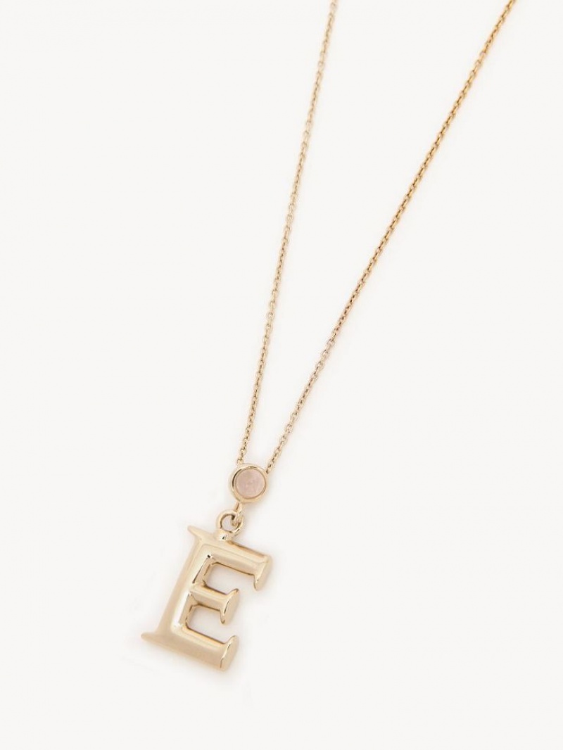 Chloe Alphabet With Pendant Necklaces GOLD COLOR | CHE-SR14351