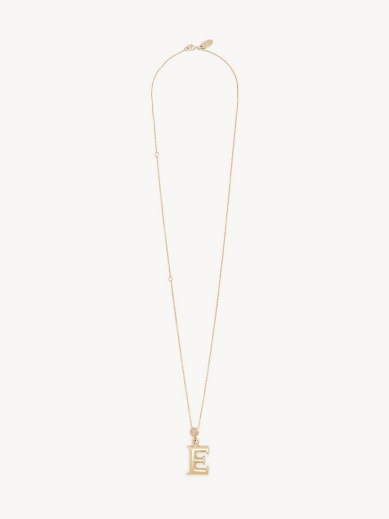 Chloe Alphabet With Pendant Necklaces GOLD COLOR | CHE-SR14351