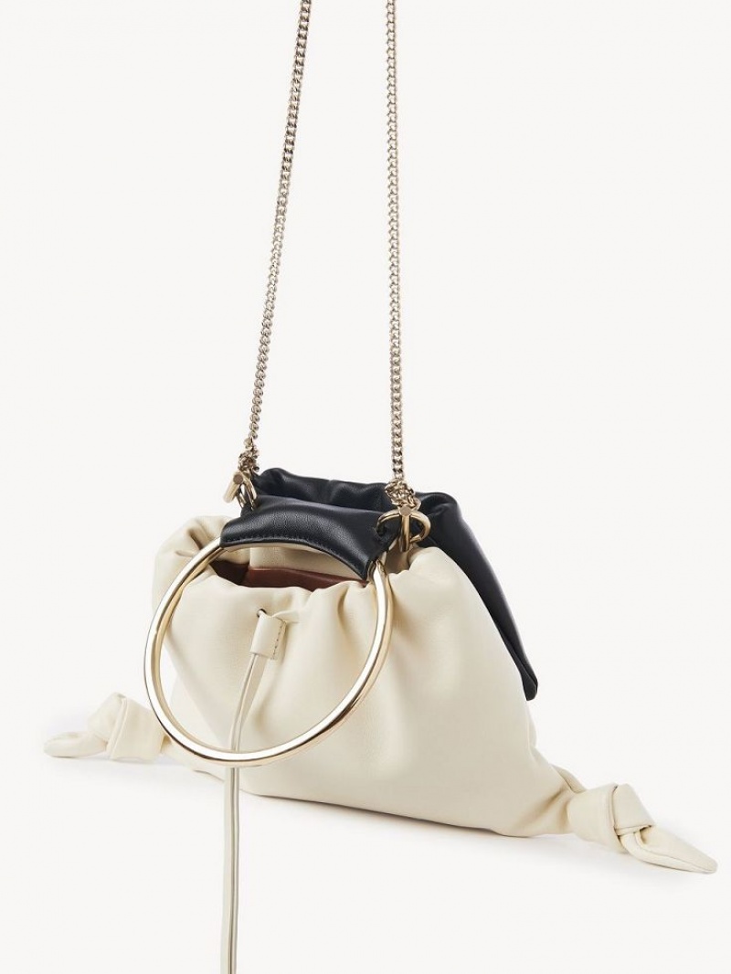 Chloe Arlène Clutches White - Black 1 | CHE-SR13748