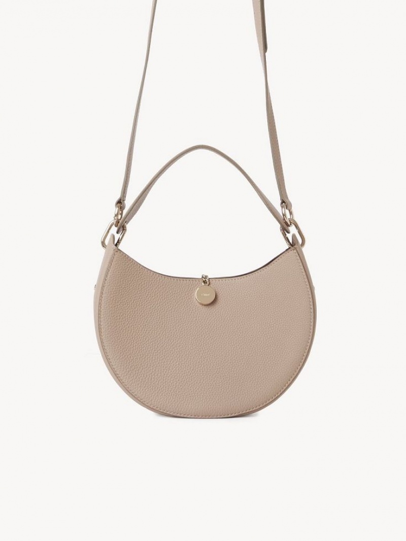 Chloe Arlène Small Hobo Crossbody Bags Nomad Beige | CHE-SR13575