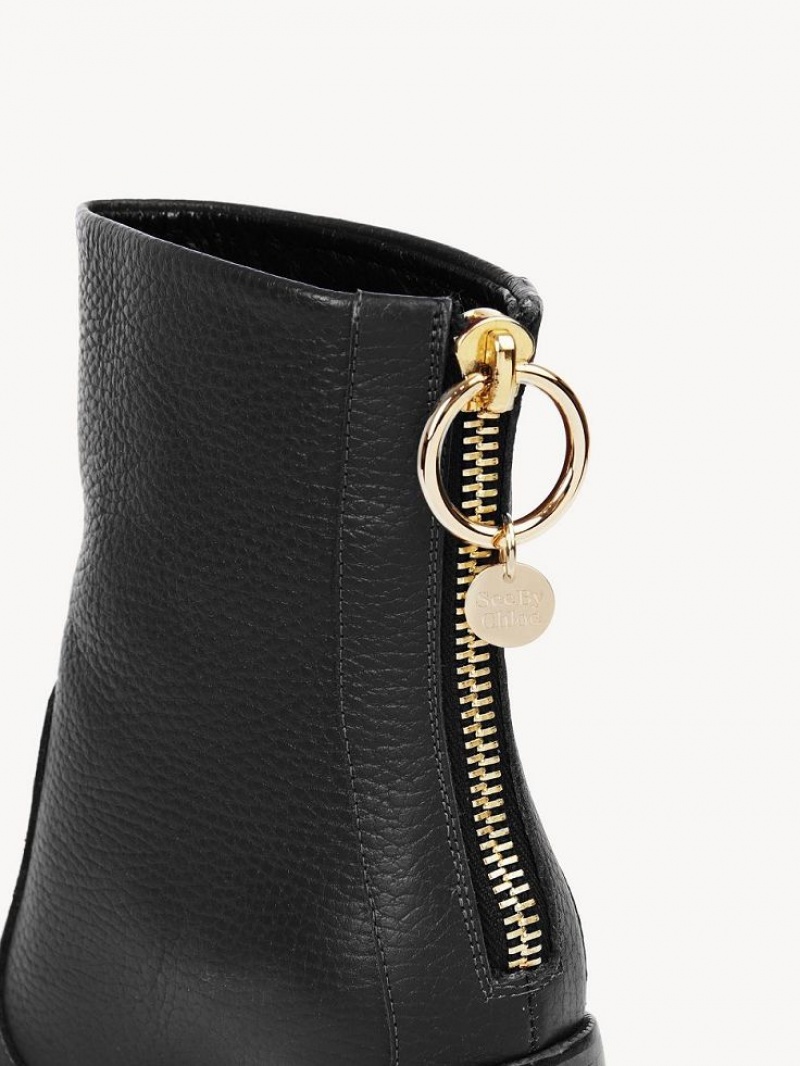 Chloe Aryel Heeled Ankle Boots Black | CHE-SR14857