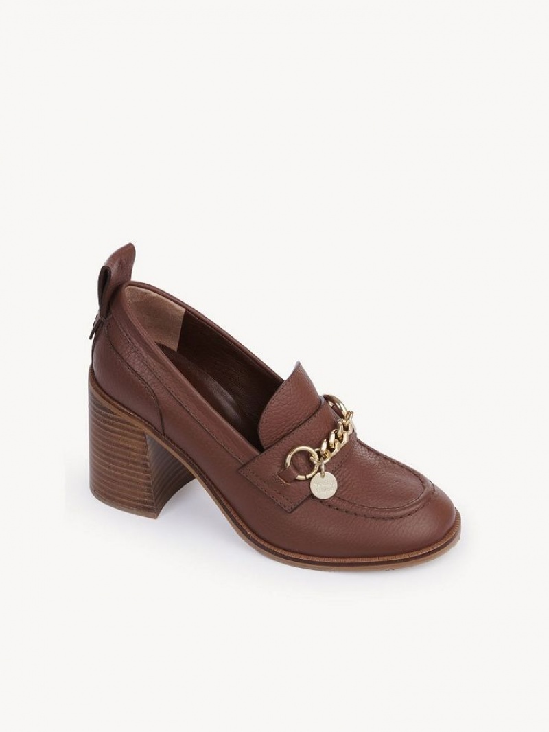 Chloe Aryel Penny Flats COGNAC | CHE-SR14796