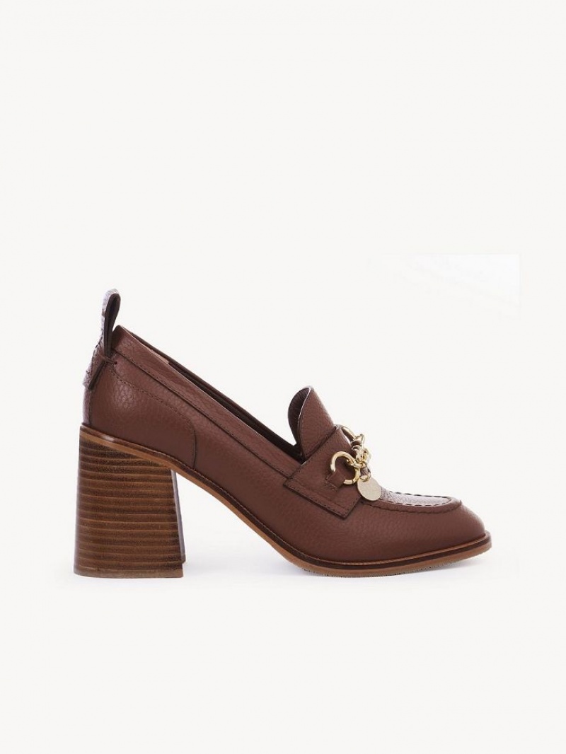 Chloe Aryel Penny Flats COGNAC | CHE-SR14796