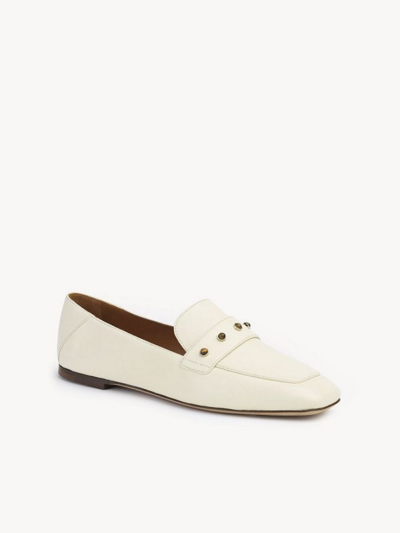 Chloe Aurna Low-heel Loafer Eggshell | CHE-SR14247