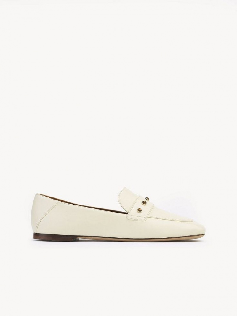 Chloe Aurna Low-heel Loafer Eggshell | CHE-SR14247