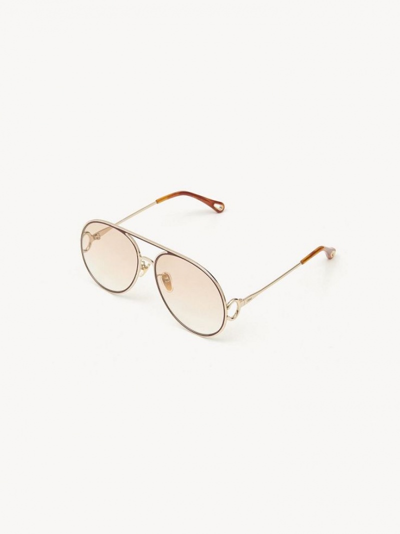 Chloe Austine Sunglasses GOLD/GRADIENT PINK | CHE-SR14524