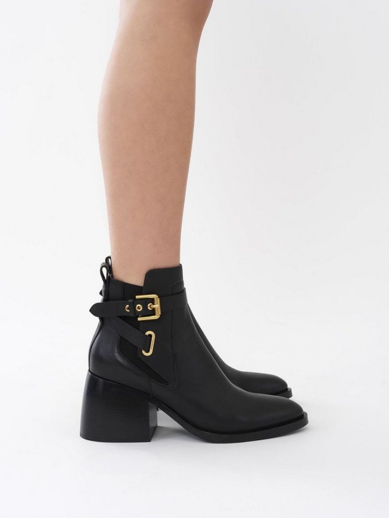 Chloe Averi Ankle Boots Black | CHE-SR14869