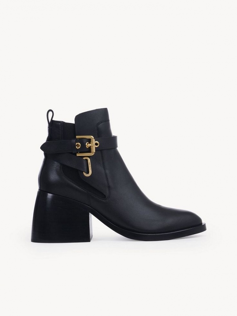 Chloe Averi Ankle Boots Black | CHE-SR14869