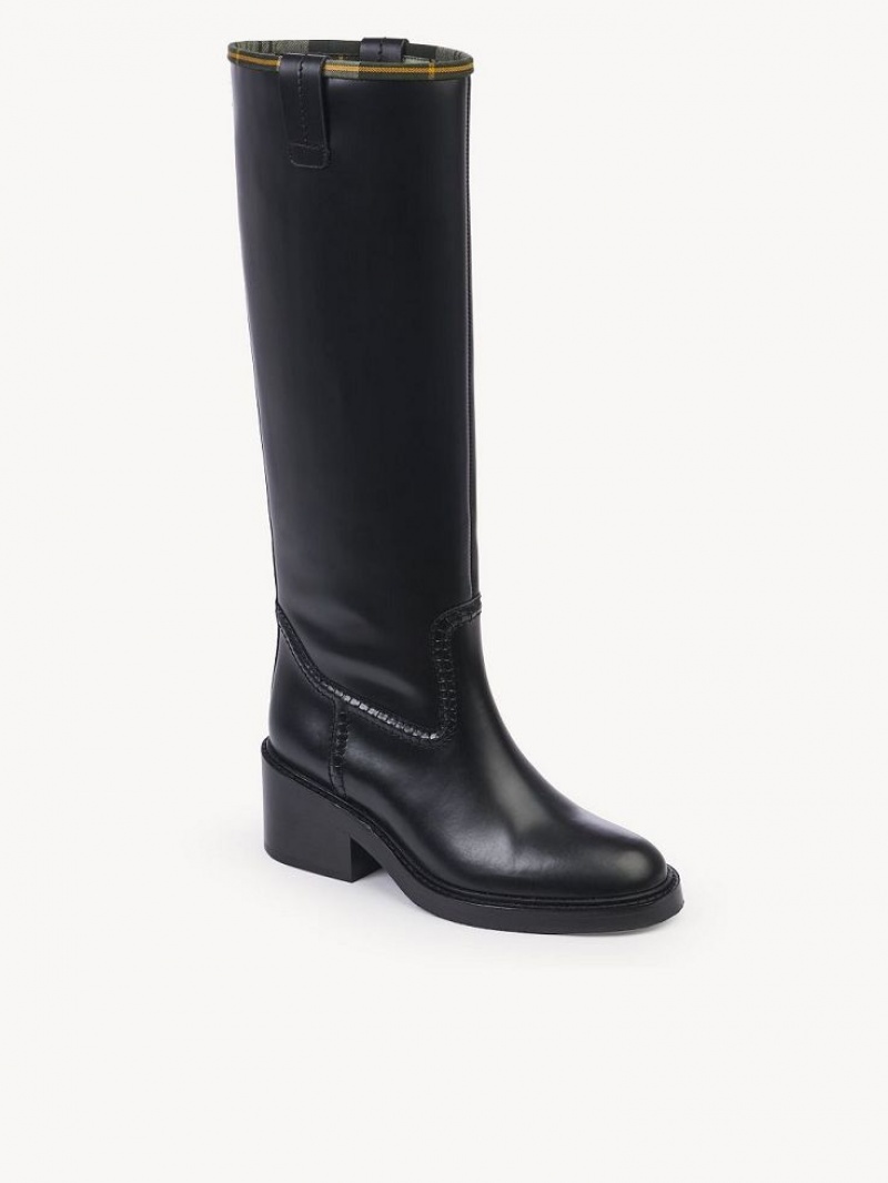 Chloe Barbour For Tall Boots Black | CHE-SR14205